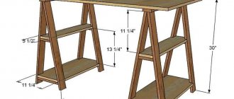 Appearance of standard wooden trestles